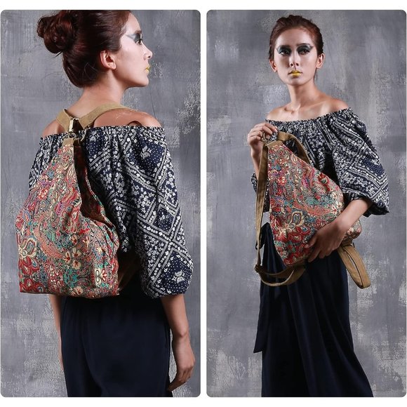 Women Yellow Polyester Light and Small Bohemia Style Casual Backpack main image 7